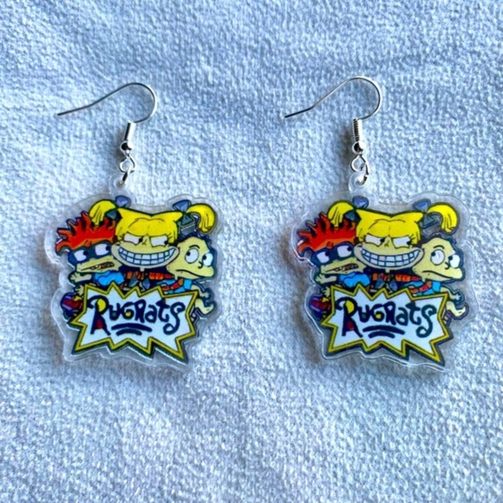 Rugrats - Acrylic Dangle Rugrats Characters Earrings Set - NWT